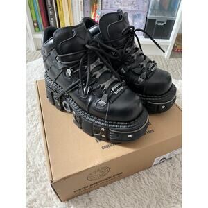 New Rock Shoes Sneakers Boots Y2K Goth 40 NIB